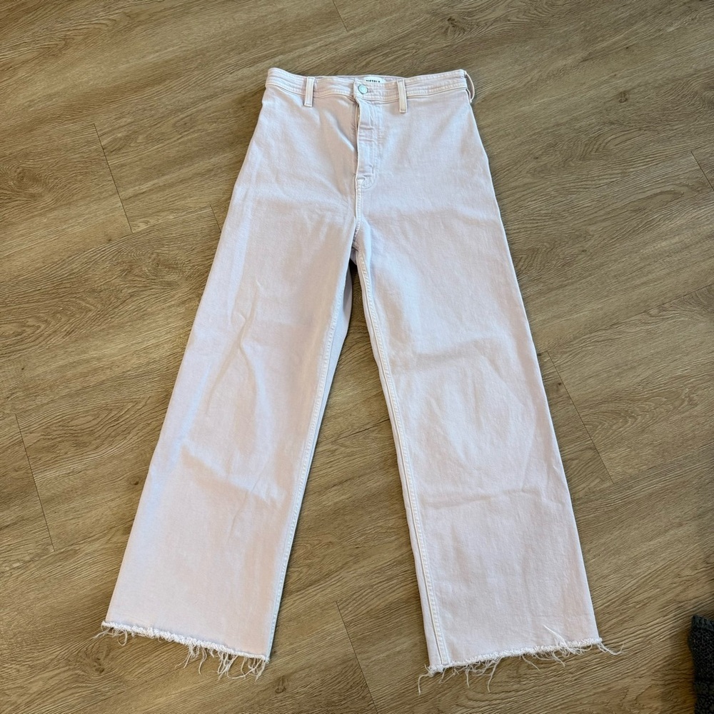 PISTOLA Penny Jeans Wide Leg Jeans in Soft Pink/Purple. Size 27